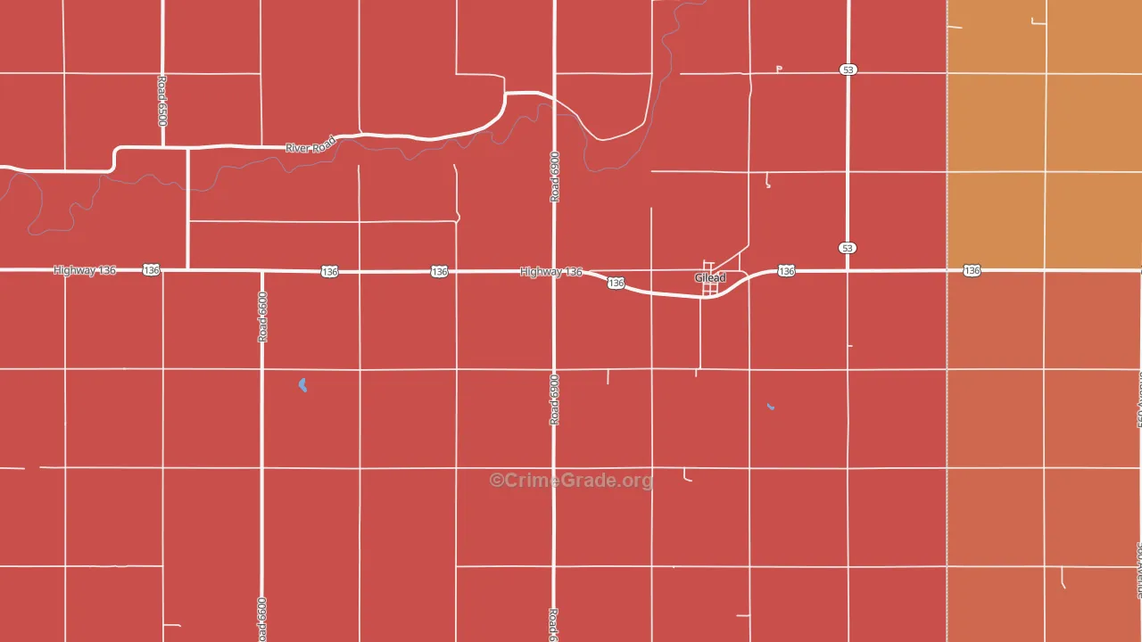 Gilead, NE Map of Murder Rates