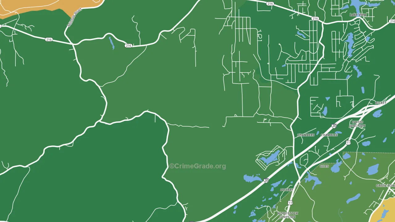 Giles, AL Map of Murder Rates