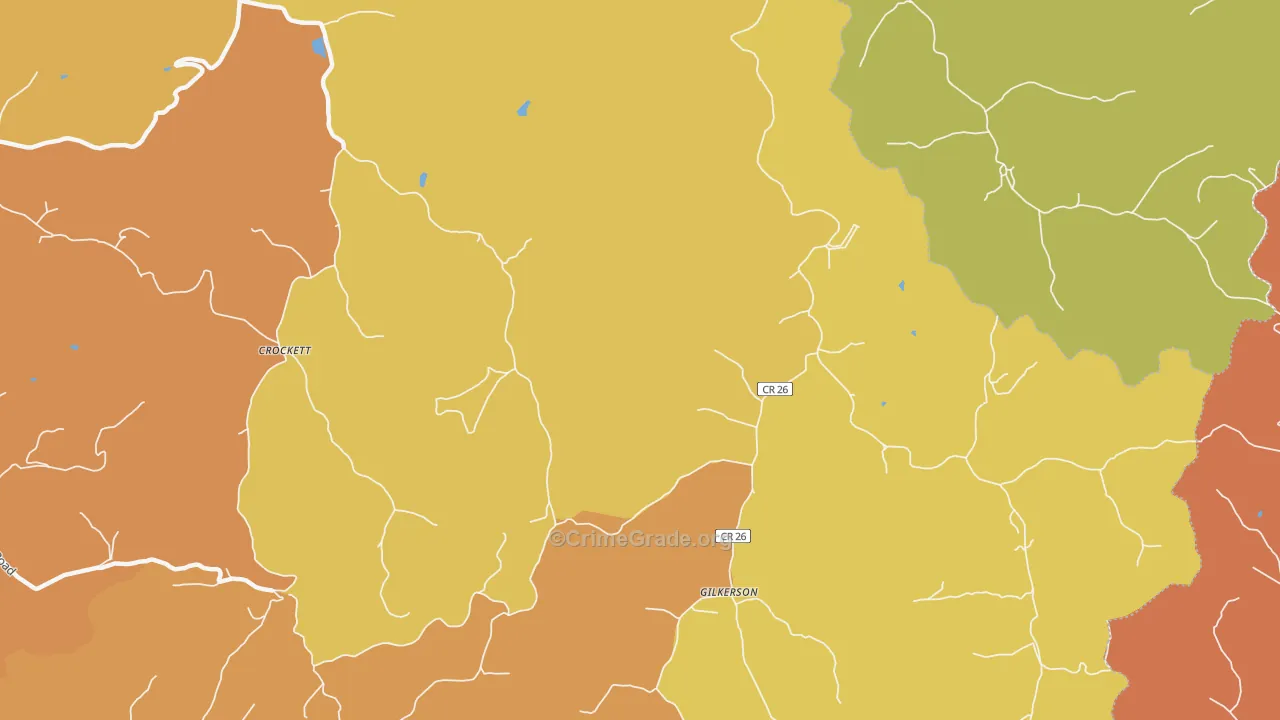 Gilkerson, WV Map of Murder Rates