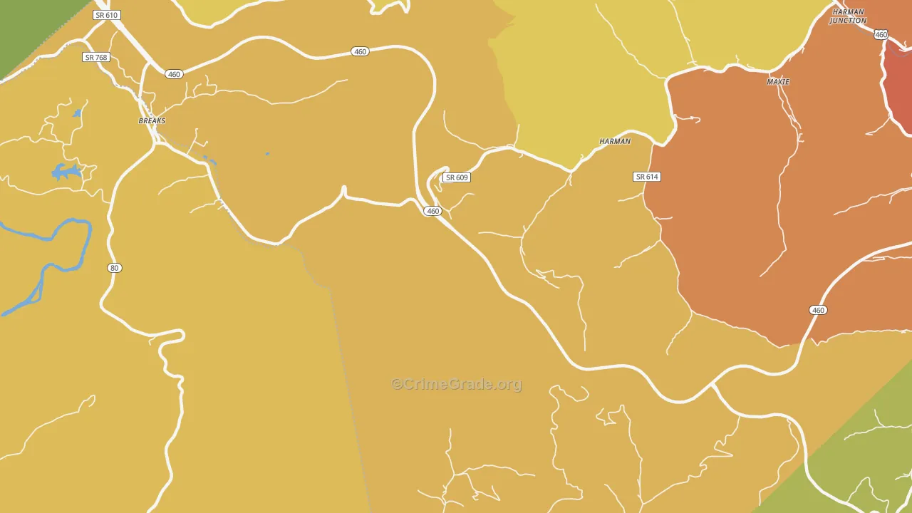 Gillespie, VA Map of Murder Rates