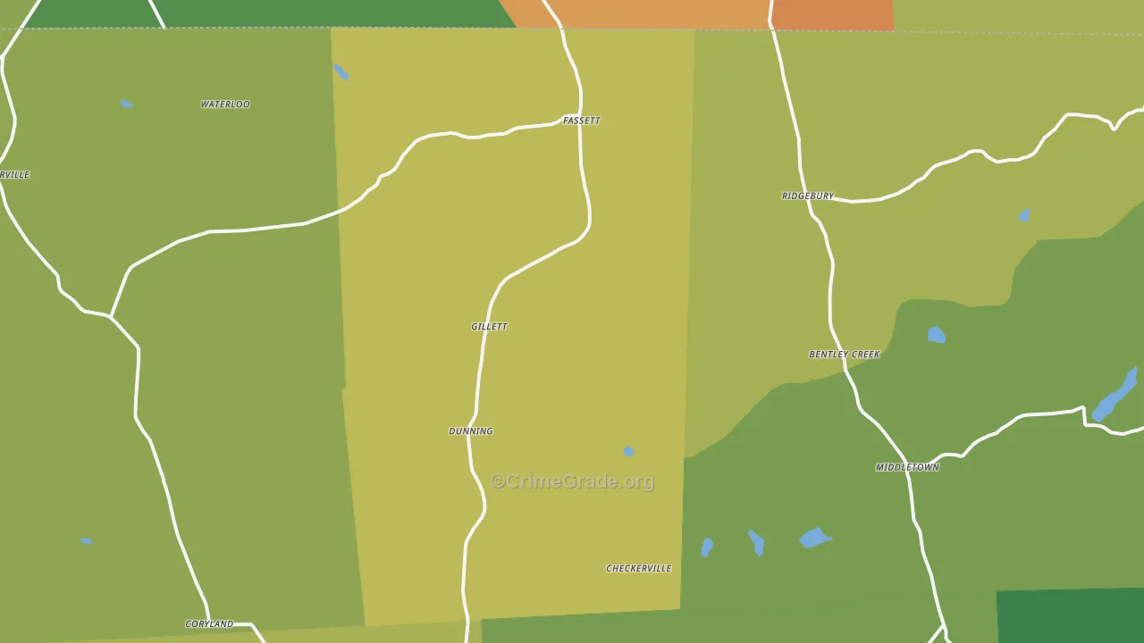 Gillett, PA Map of Murder Rates