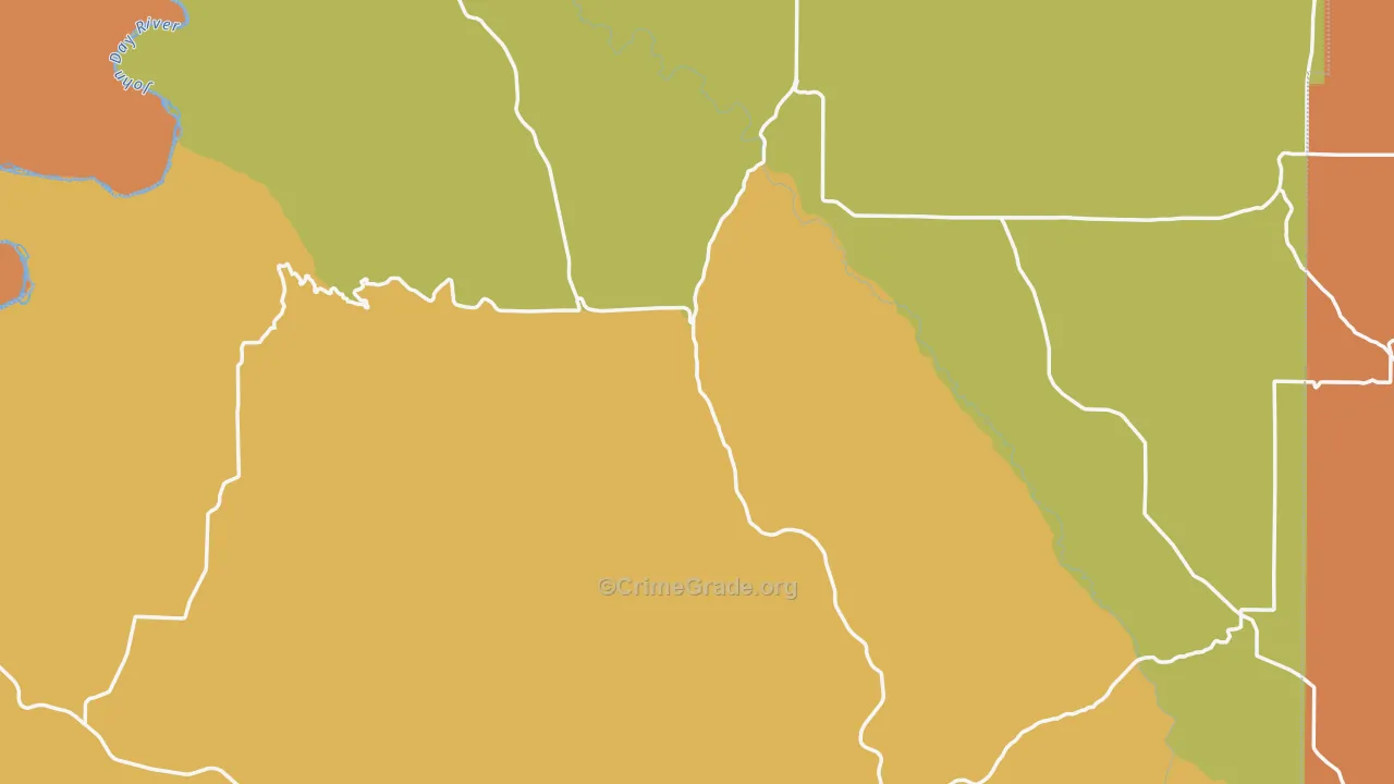 Gilliam County, OR Map of Murder Rates