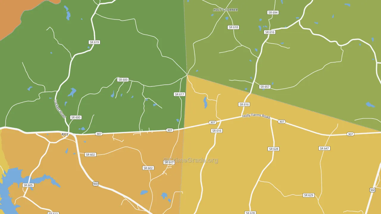 Gills, VA Map of Murder Rates