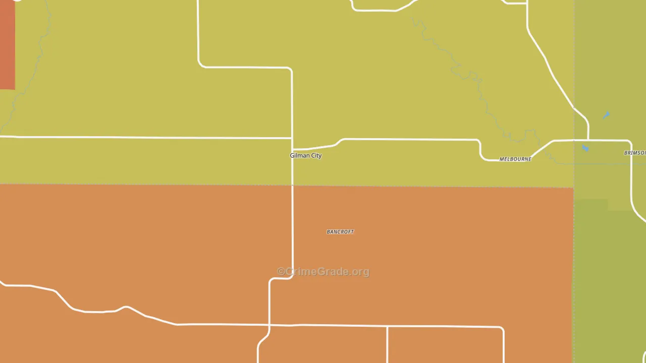 Gilman City, MO Map of Murder Rates