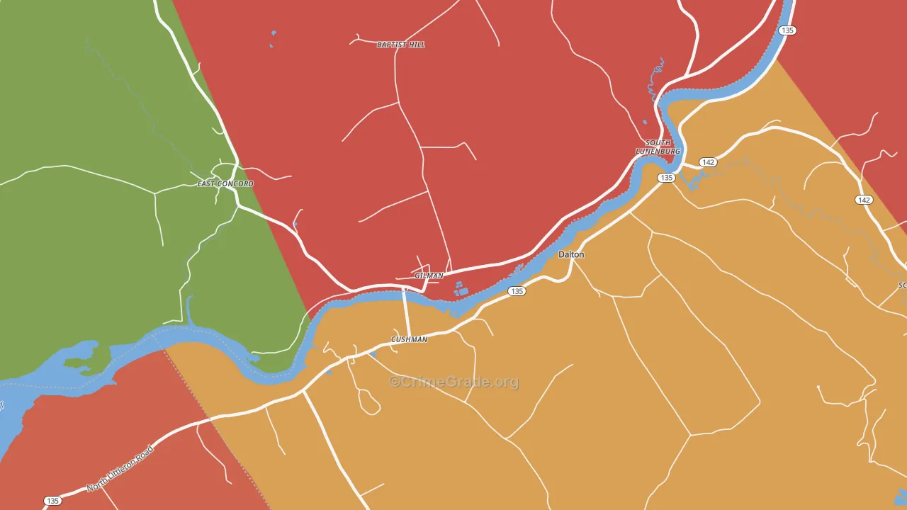 Gilman, VT Map of Murder Rates