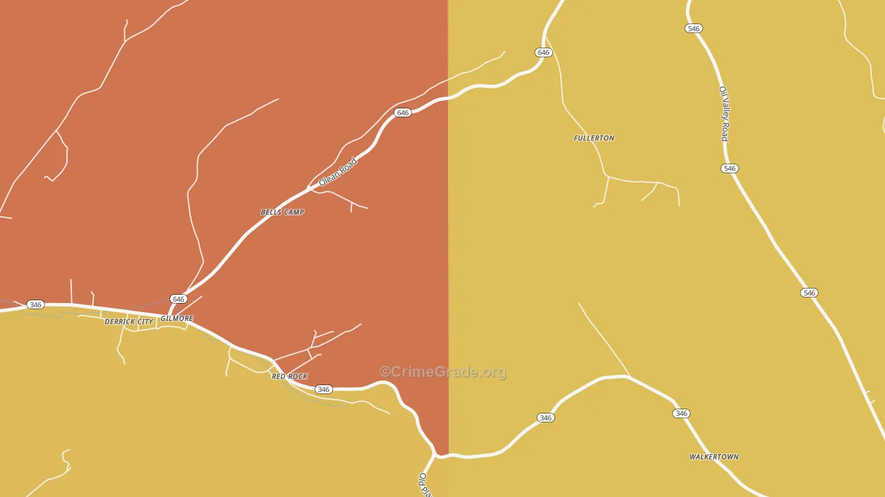 Gilmore, PA Map of Murder Rates