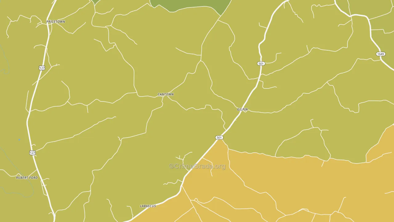 Gilpin, KY Map of Murder Rates