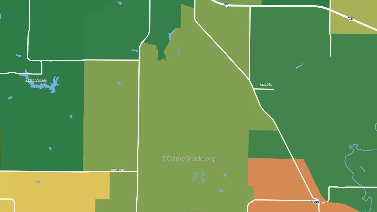Gilson, IL Map of Murder Rates