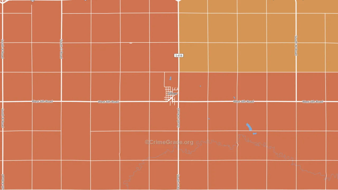 Giltner, NE Map of Murder Rates