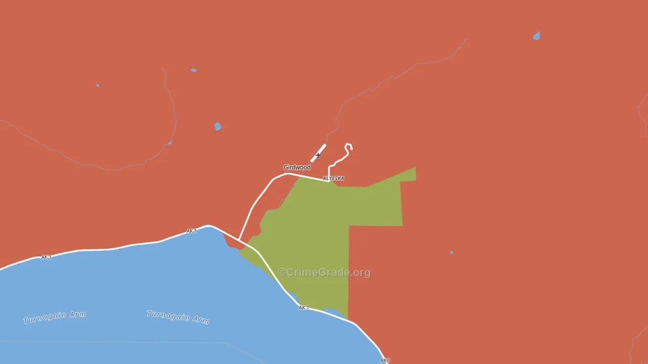 Girdwood, AK Map of Murder Rates