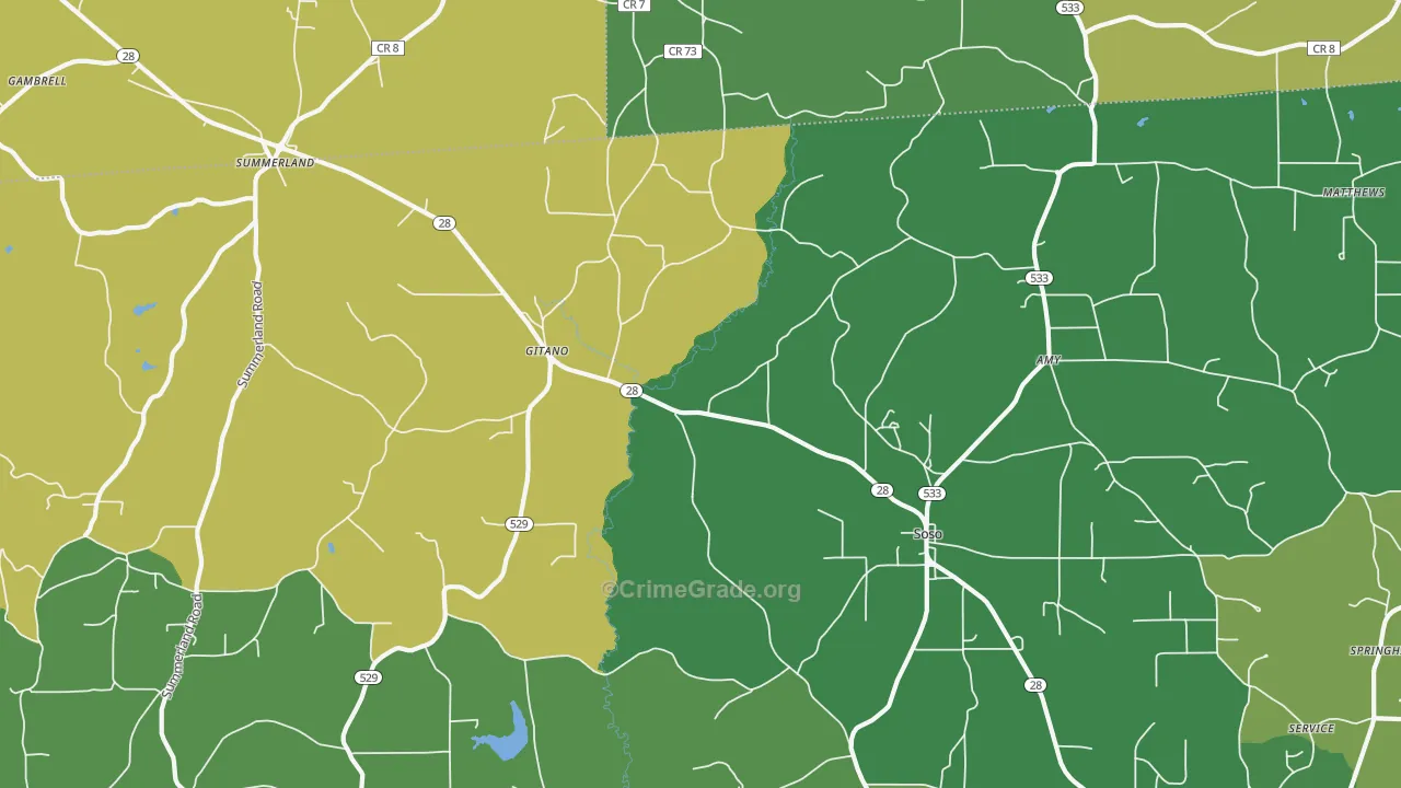 Gitano, MS Map of Murder Rates