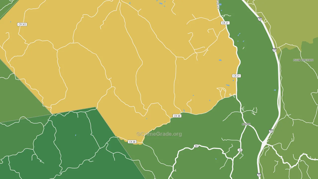 Given, WV Map of Murder Rates