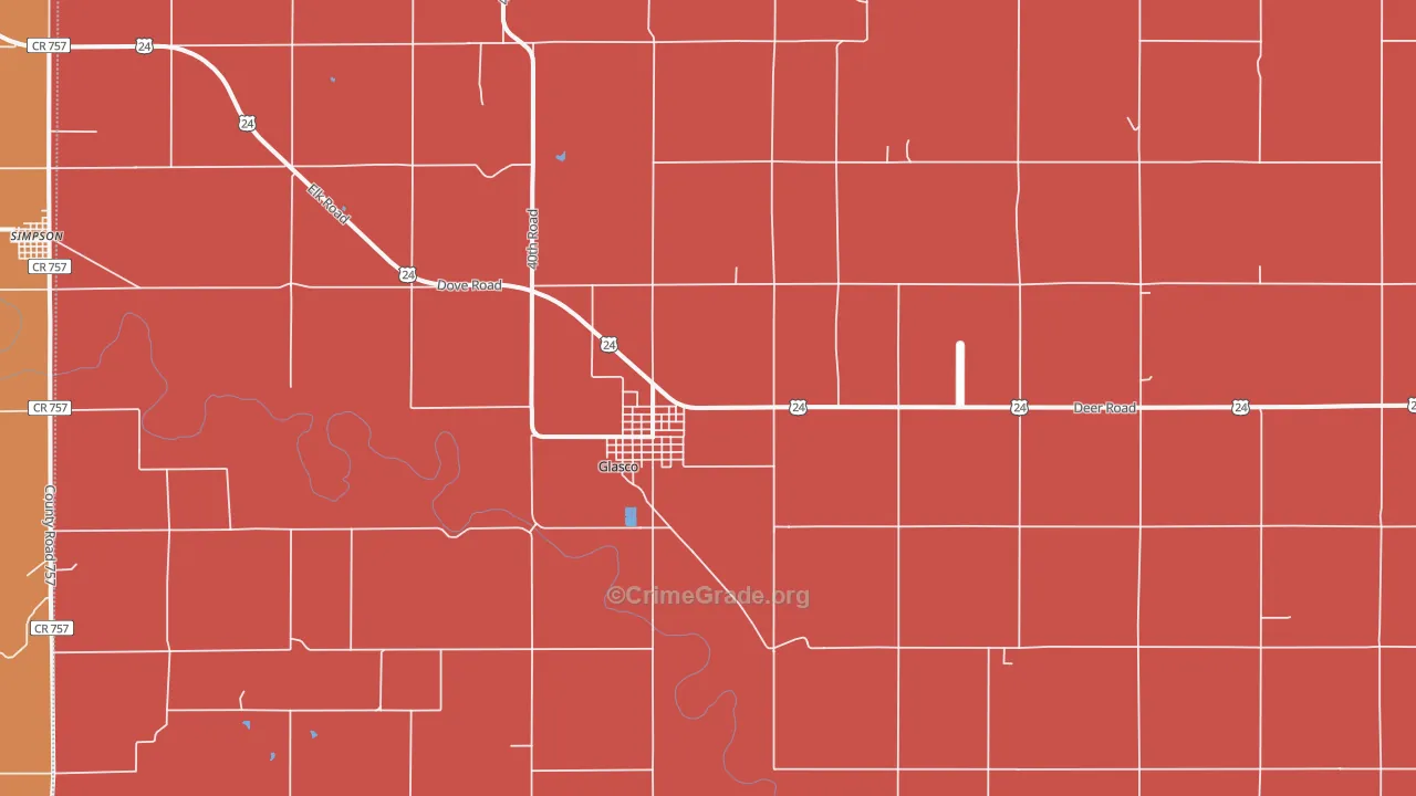 Glasco, KS Map of Murder Rates