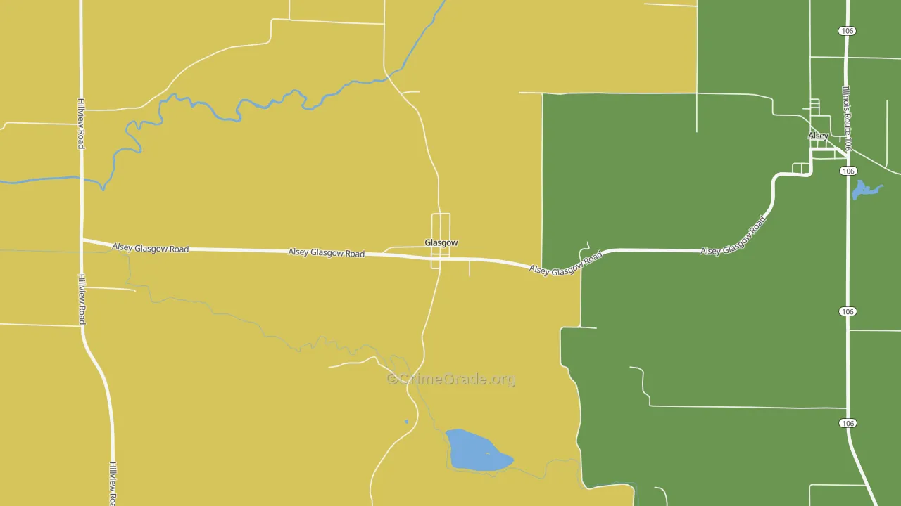Glasgow, IL Map of Murder Rates