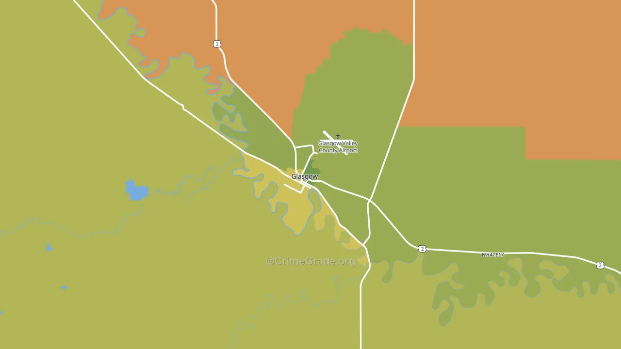 Glasgow, MT Map of Murder Rates
