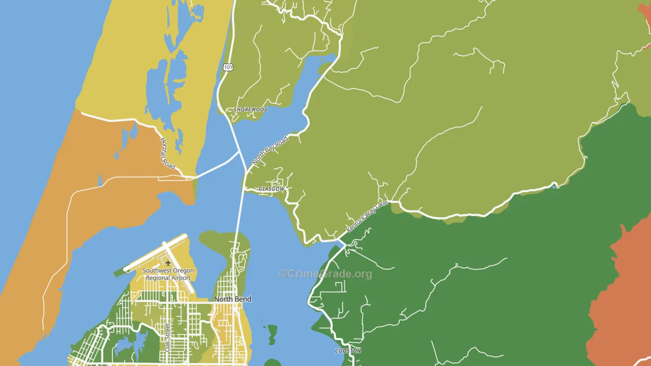 Glasgow, OR Map of Murder Rates