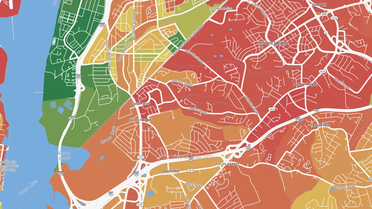 Glassmanor, MD Map of Murder Rates