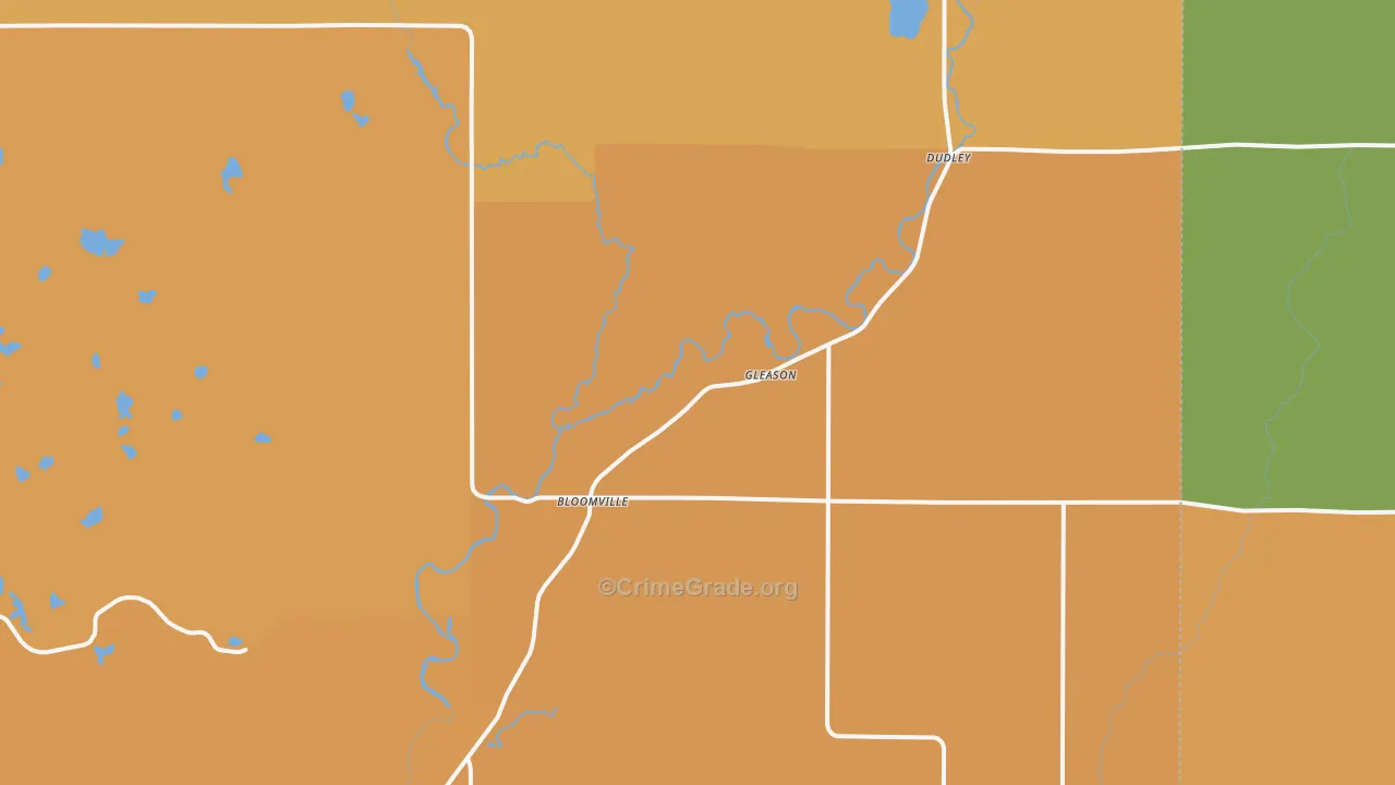 Gleason, WI Map of Murder Rates
