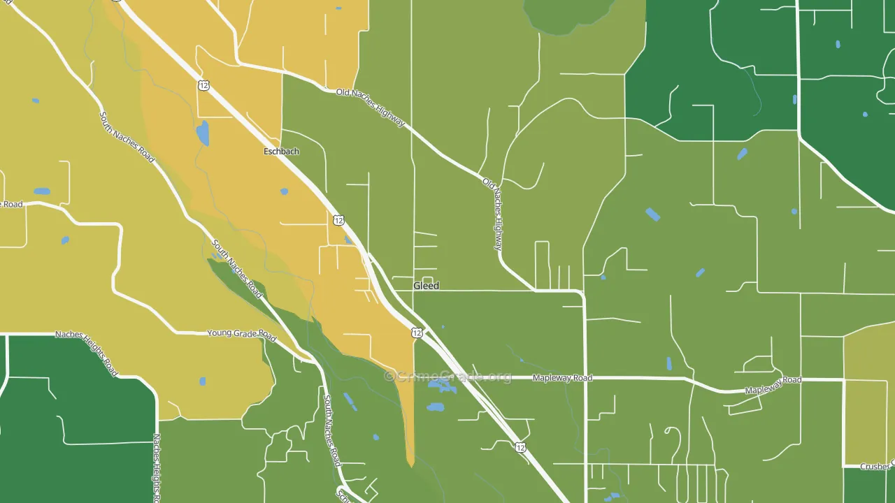 Gleed, WA Map of Murder Rates
