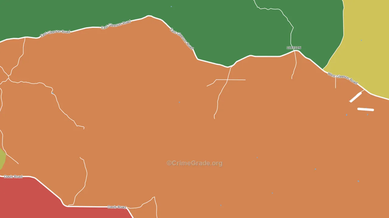Gleeson, AZ Map of Murder Rates