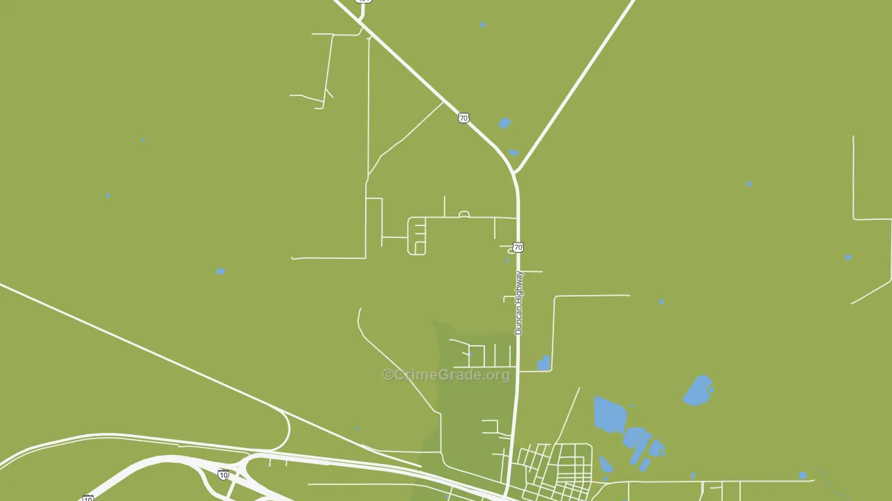 Glen Acres, NM Map of Murder Rates