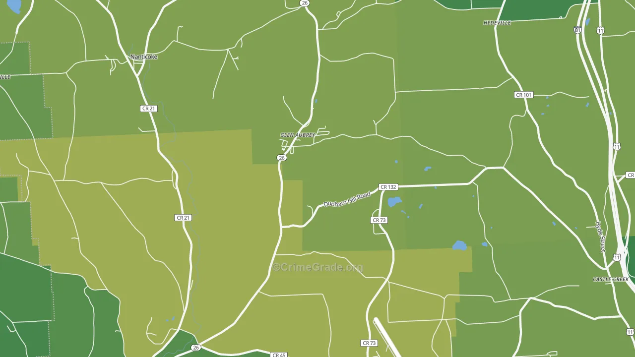 Glen Aubrey, NY Map of Murder Rates