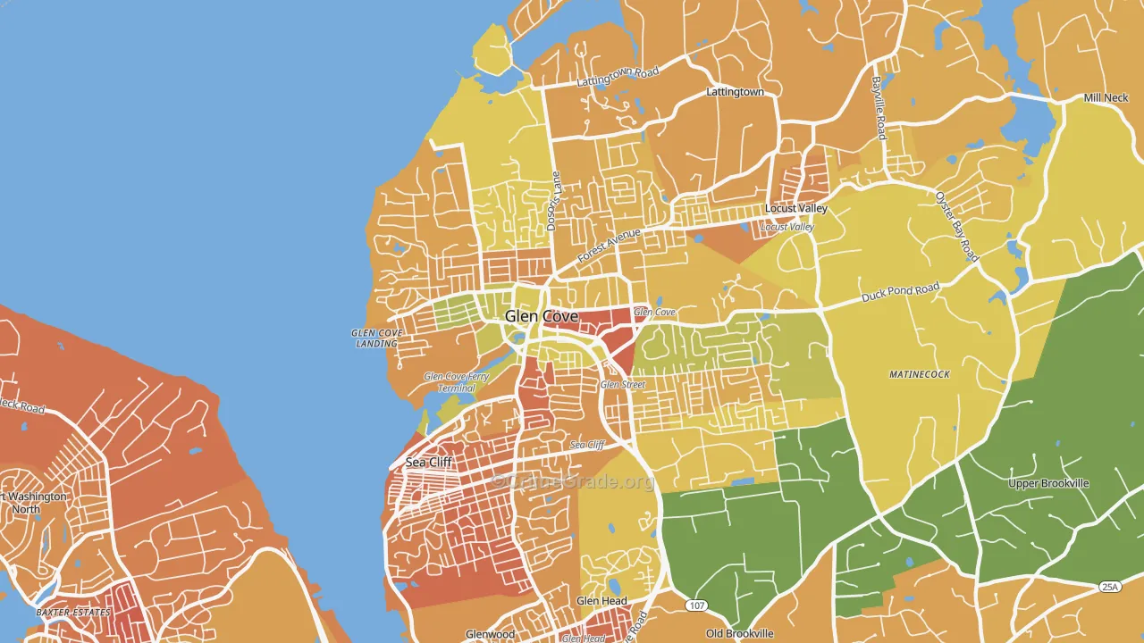 Glen Cove, NY Map of Murder Rates
