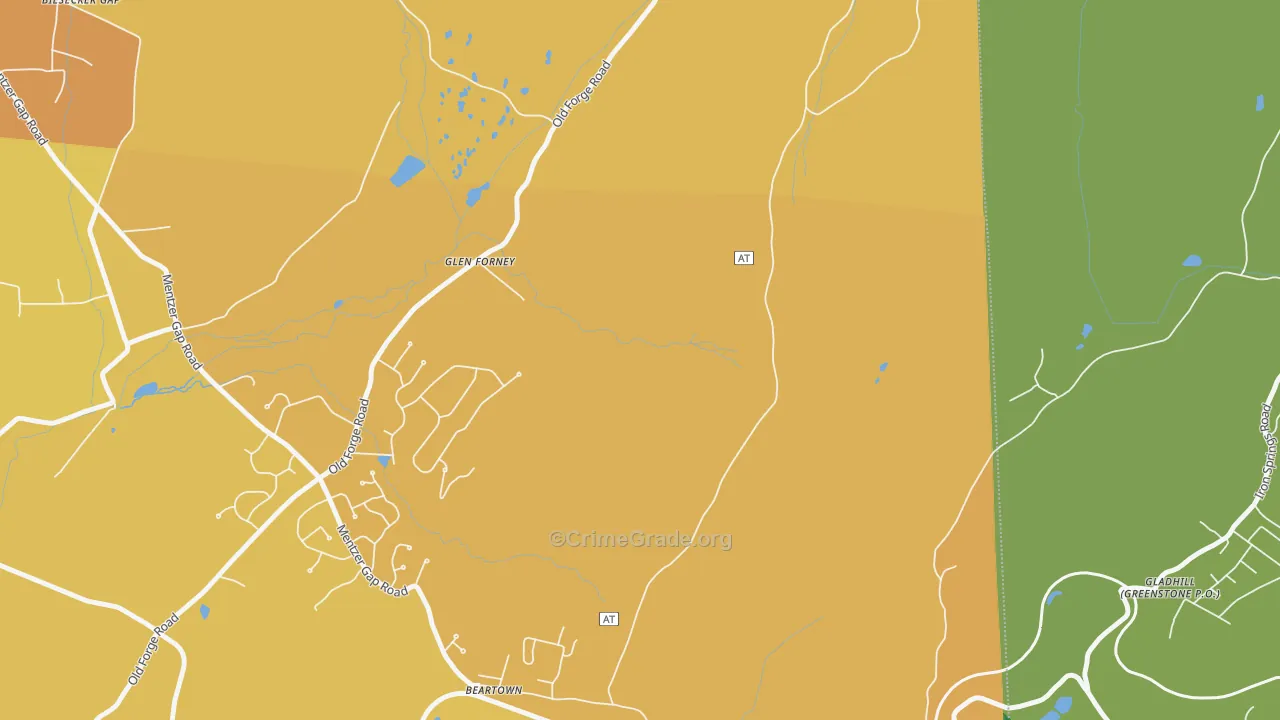 Glen Forney, PA Map of Murder Rates