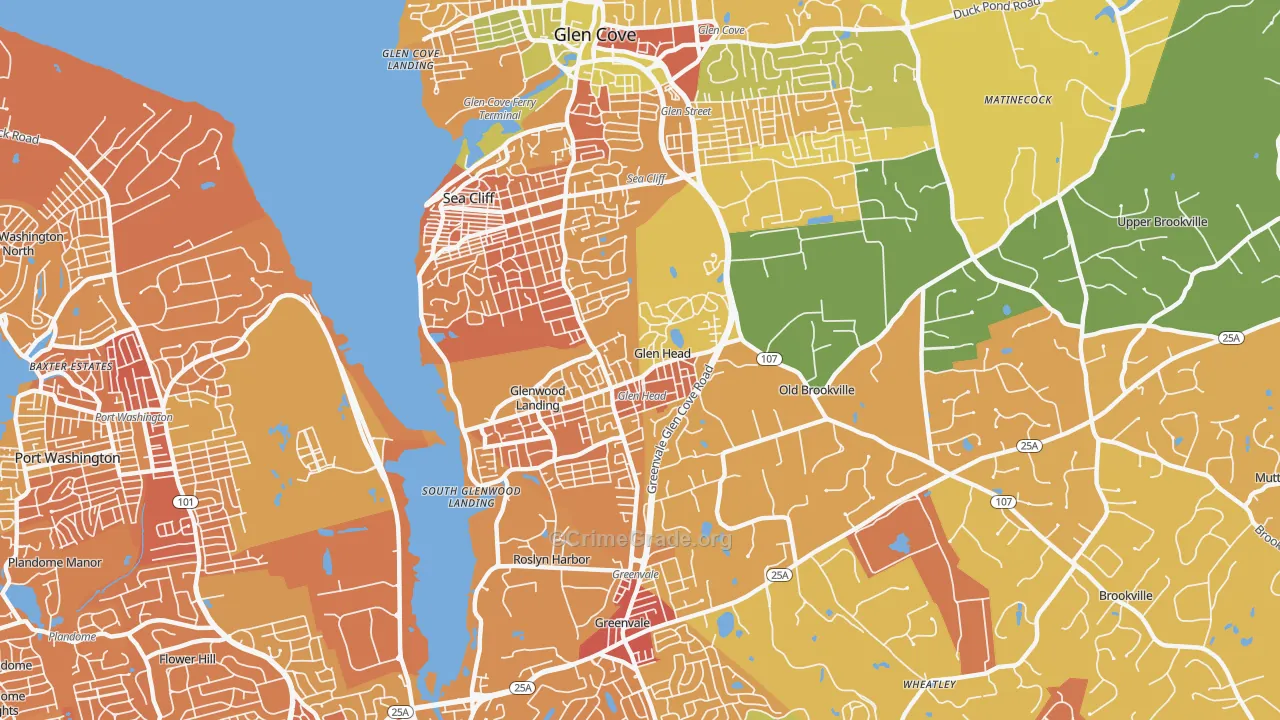 Glen Head, NY Map of Murder Rates