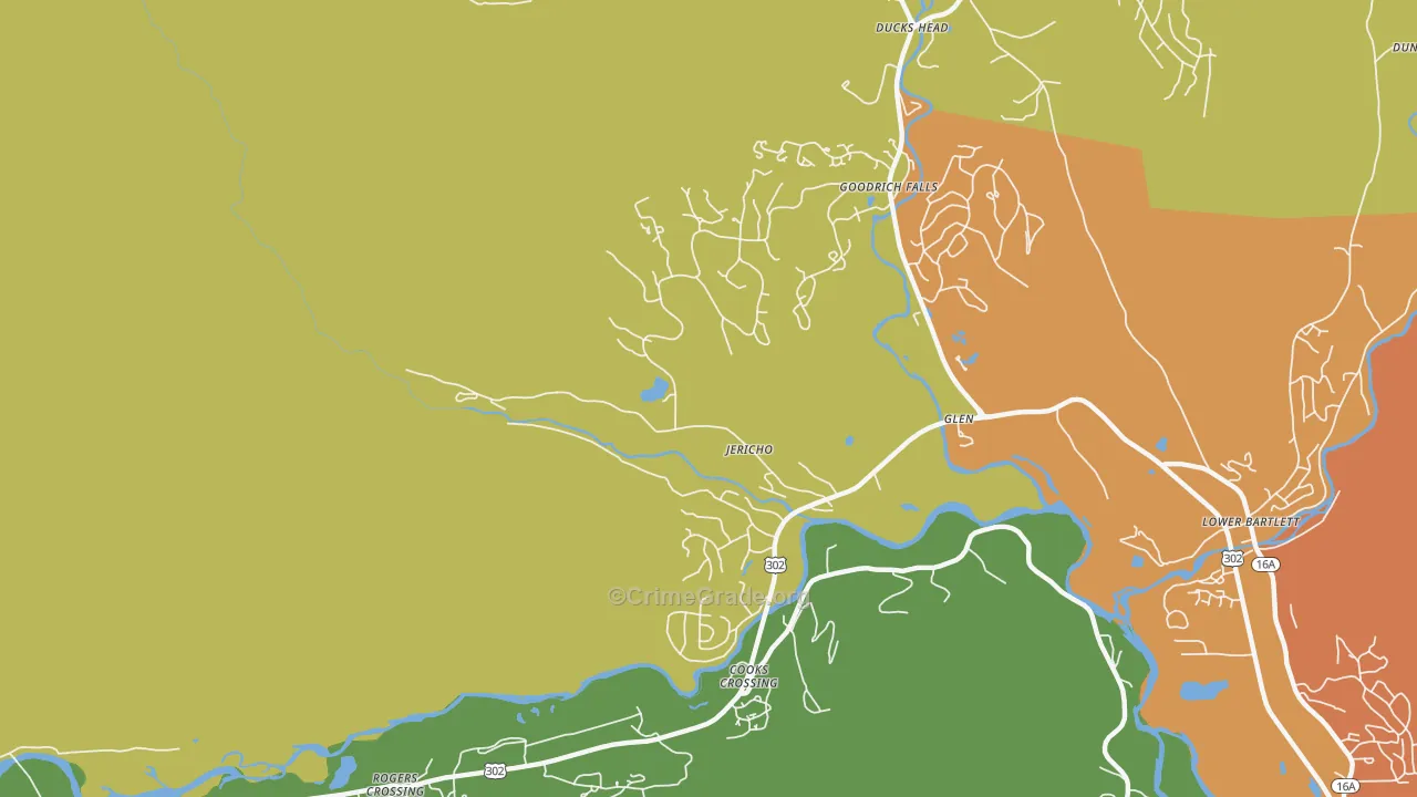 Glen, NH Map of Murder Rates
