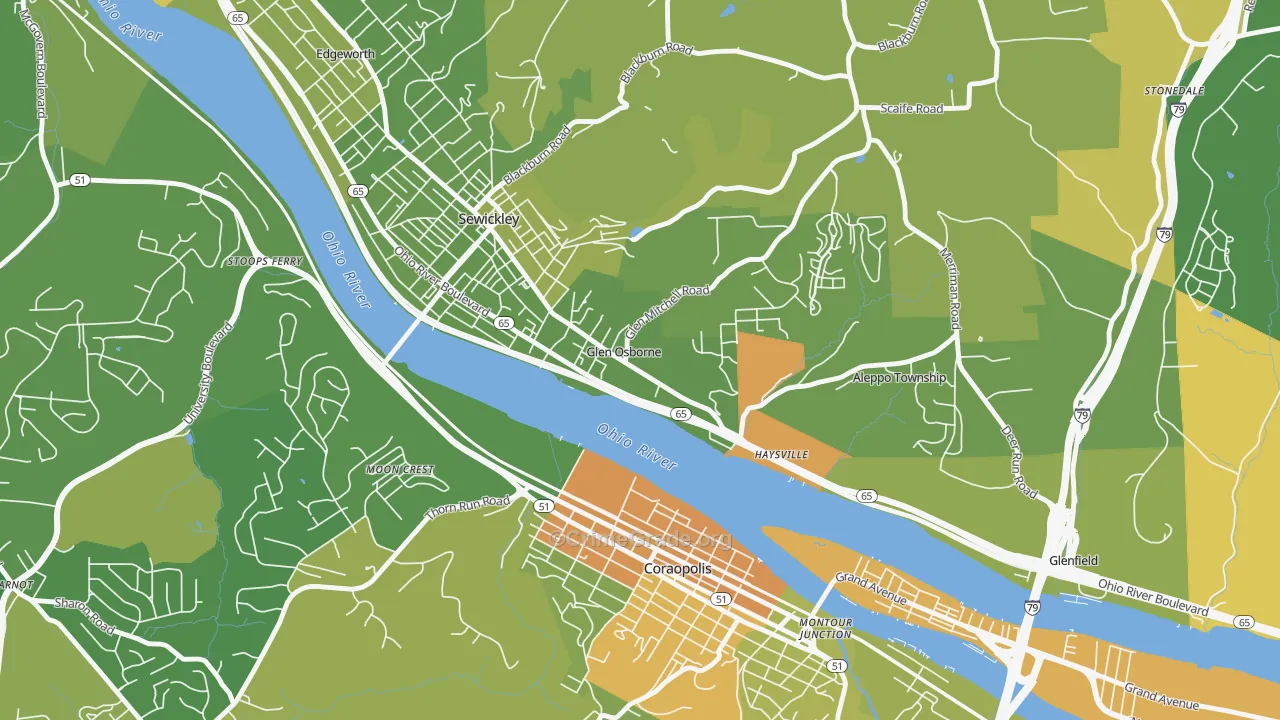 Glen Osborne, PA Map of Murder Rates