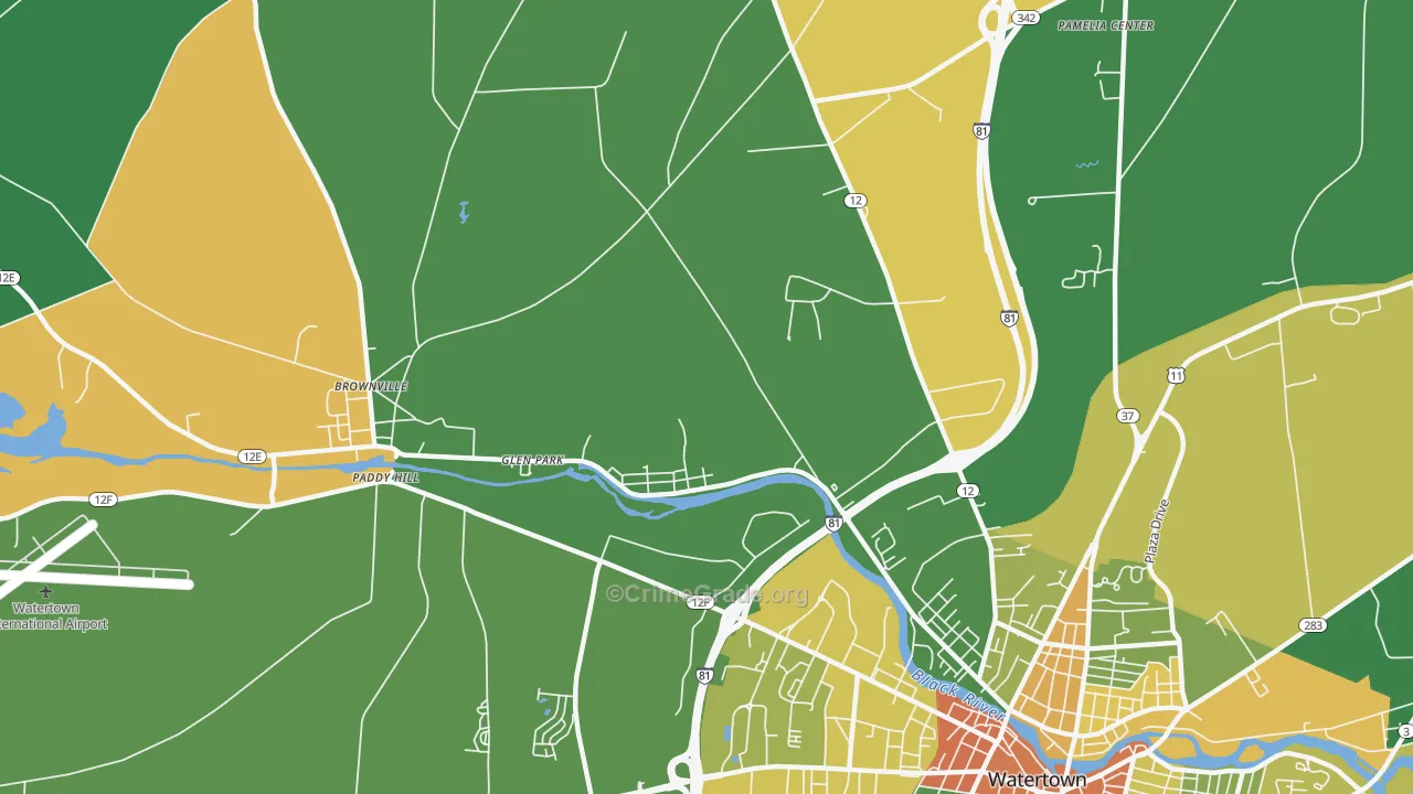 Glen Park, NY Map of Murder Rates