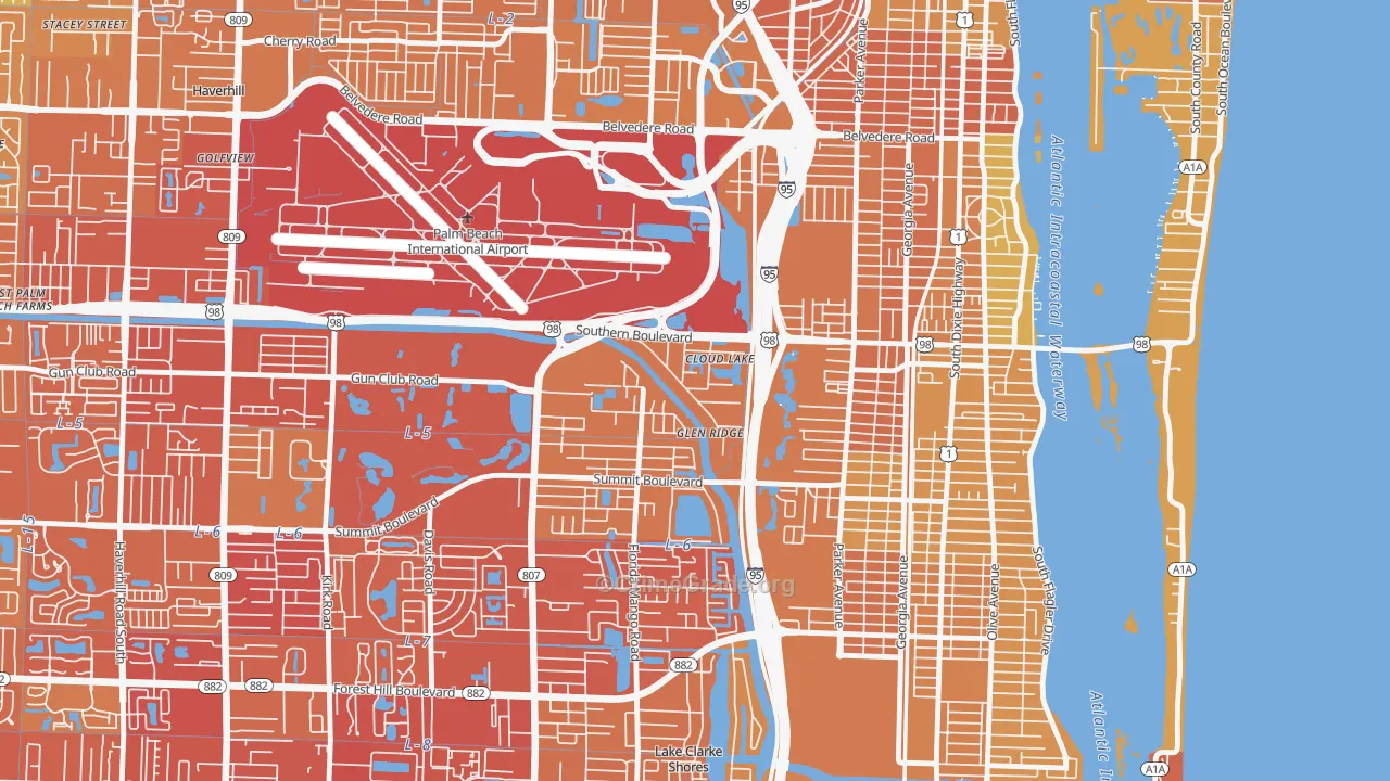 Glen Ridge, FL Map of Murder Rates