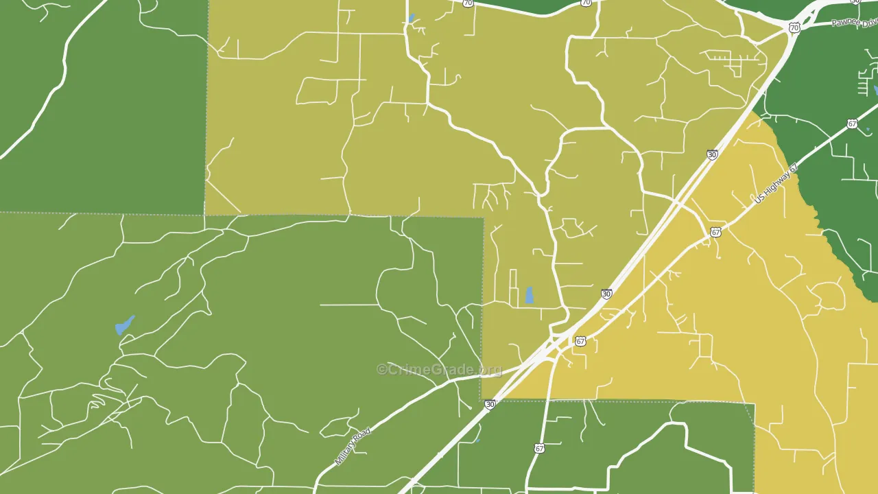 Glen Rose, AR Map of Murder Rates