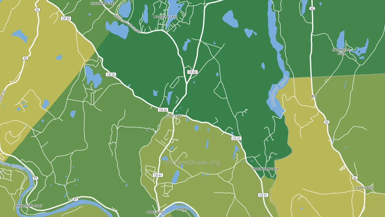 Glen Spey, NY Map of Murder Rates