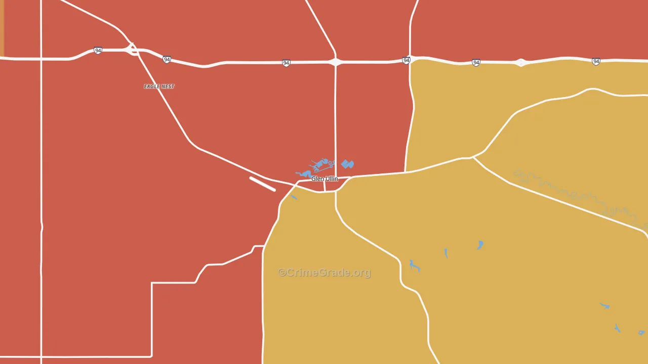 Glen Ullin, ND Map of Murder Rates
