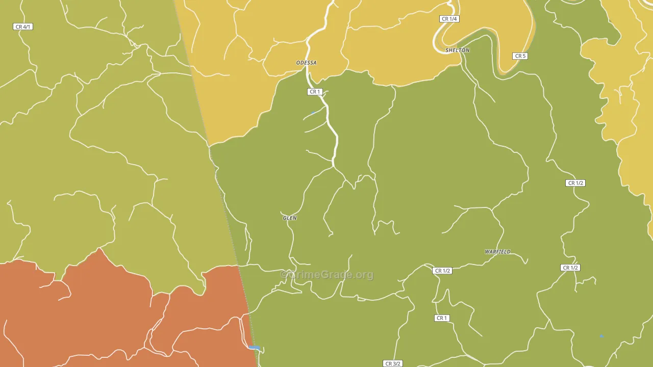 Glen, WV Map of Murder Rates