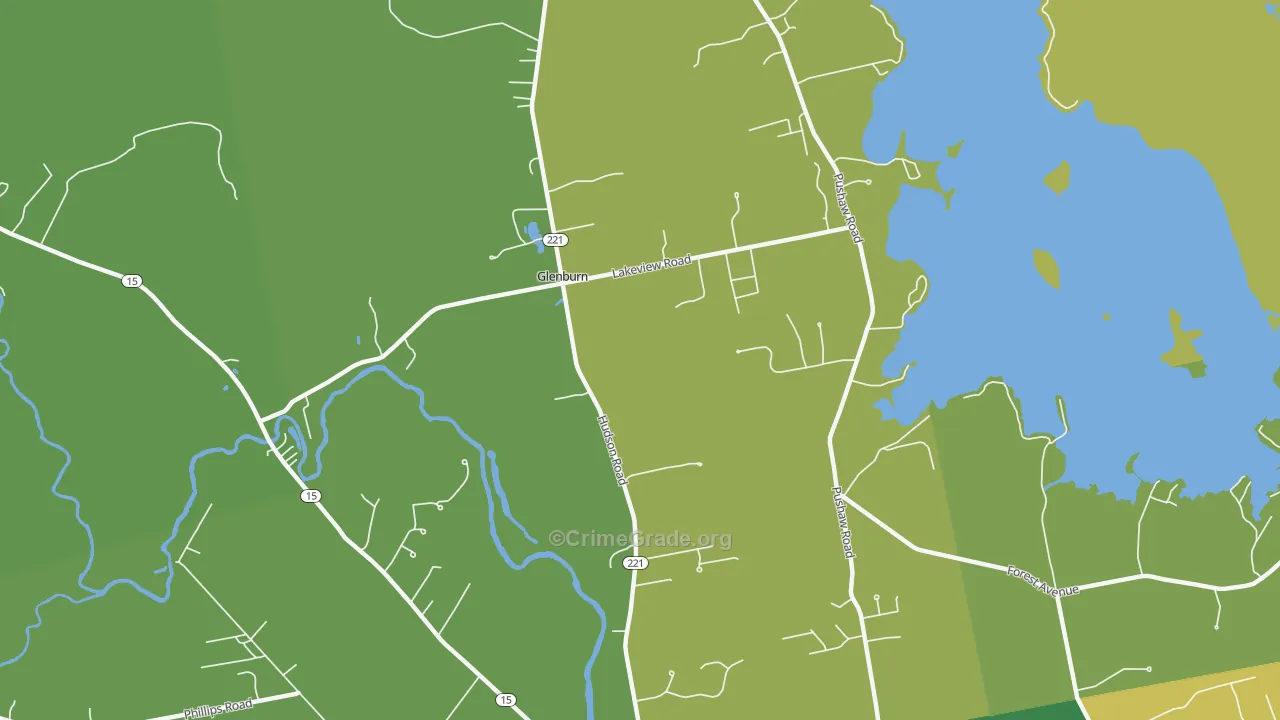 Glenburn Center, ME Map of Murder Rates