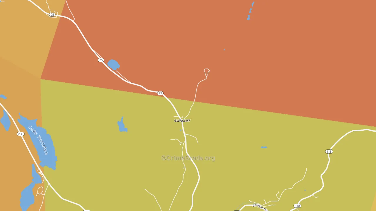 Glencliff, NH Map of Murder Rates