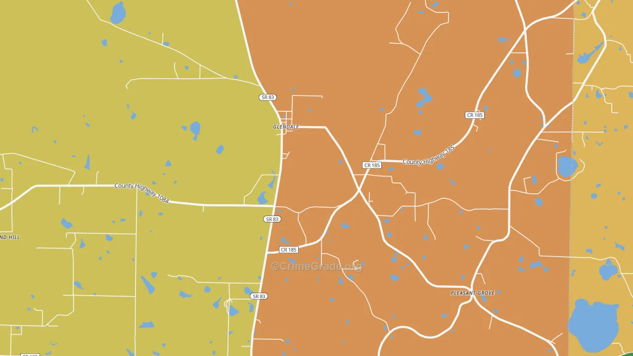 Glendale, FL Map of Murder Rates