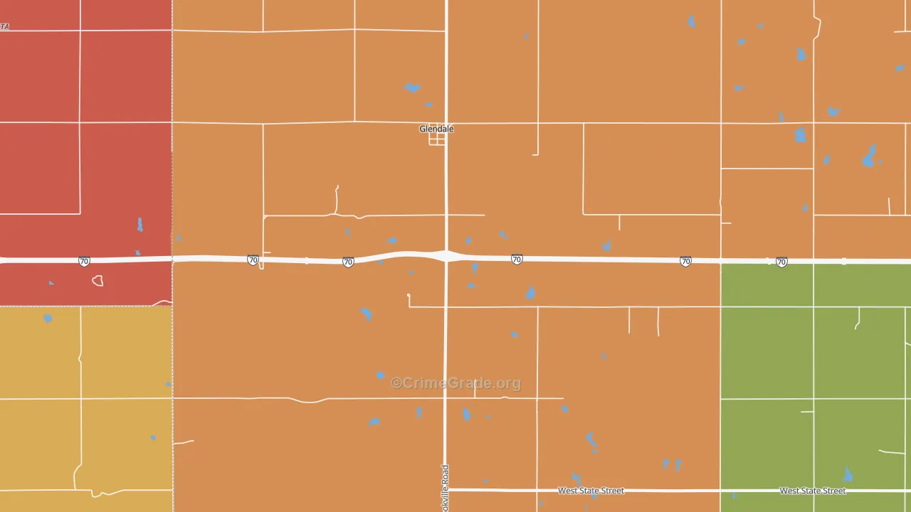 Glendale, KS Map of Murder Rates