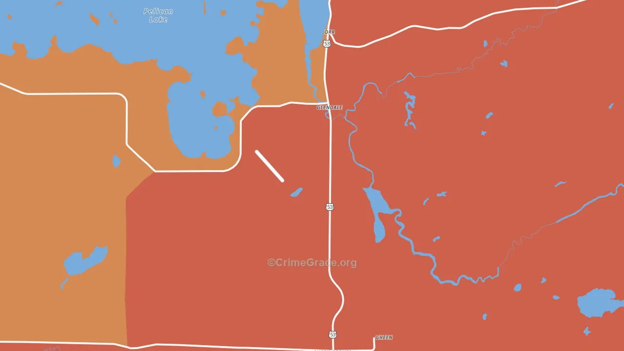 Glendale, MN Map of Murder Rates