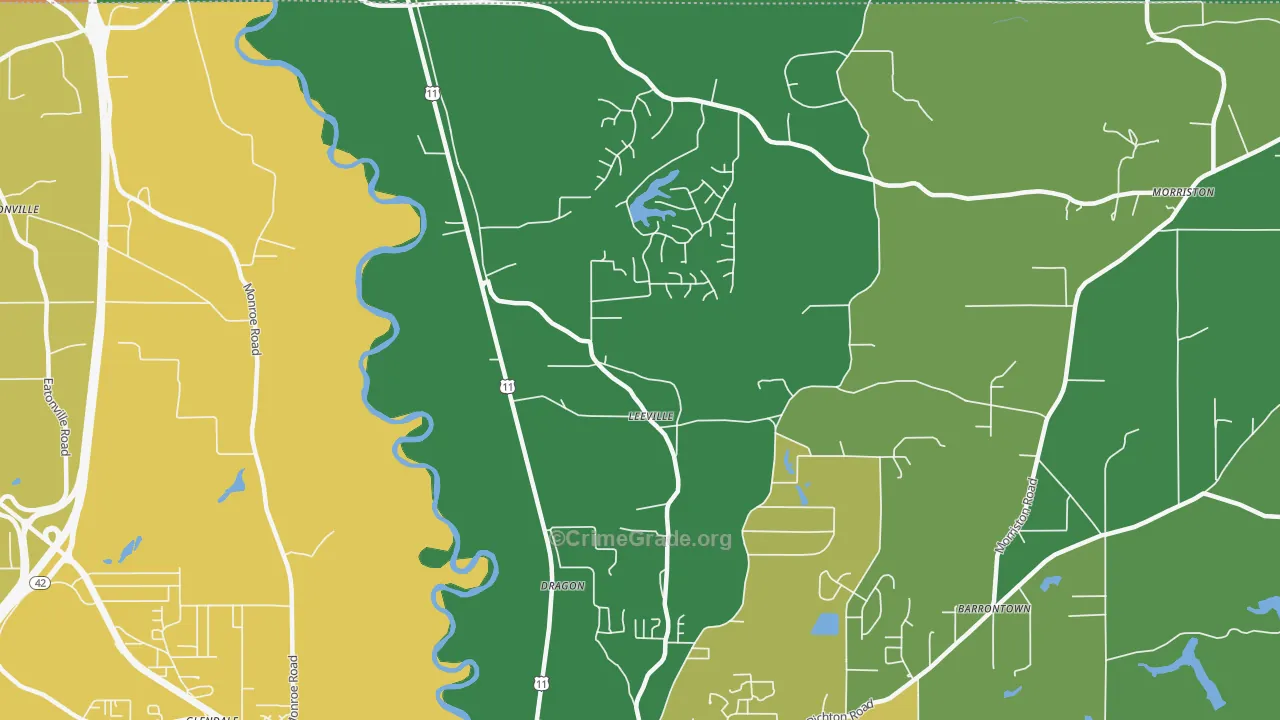 Glendale, MS Map of Murder Rates