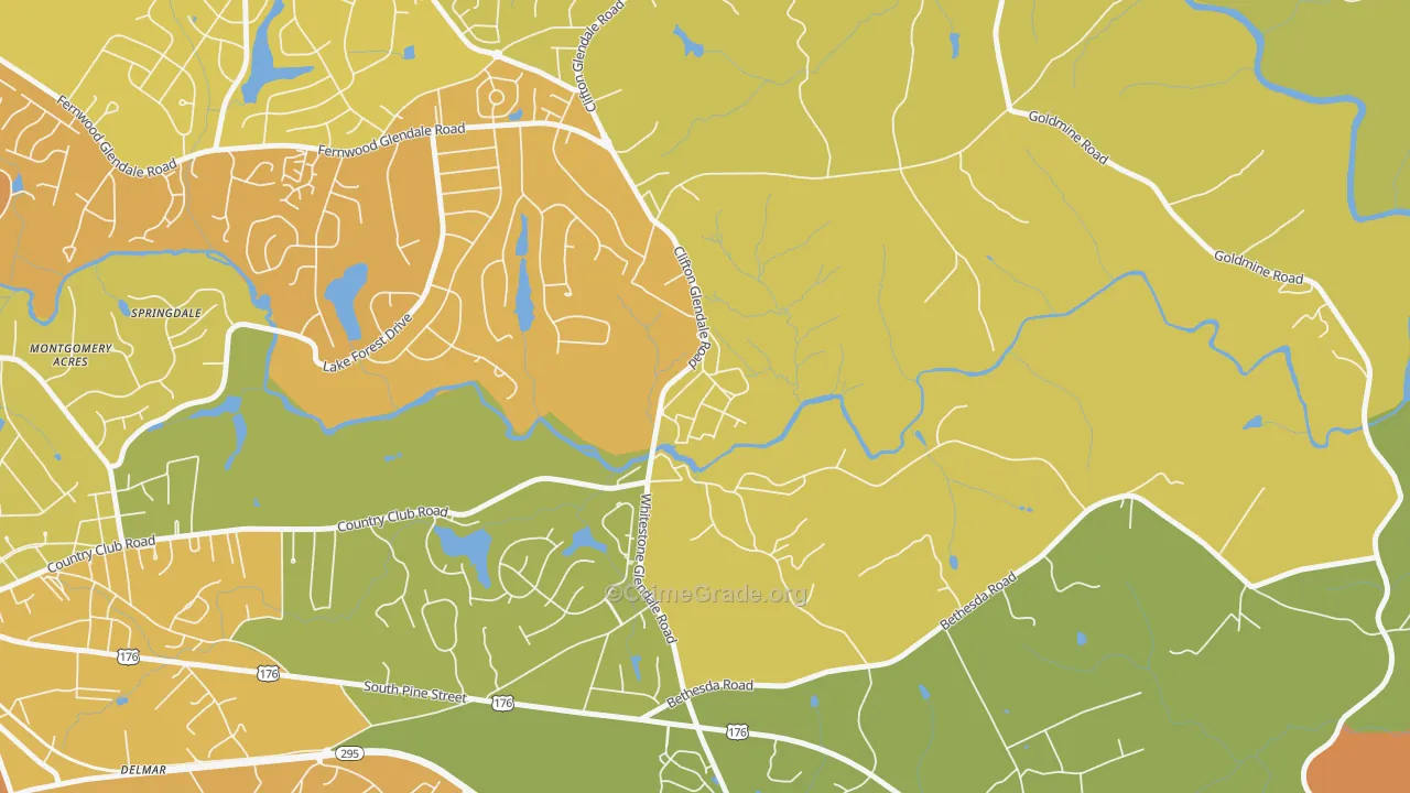 Glendale, SC Map of Murder Rates