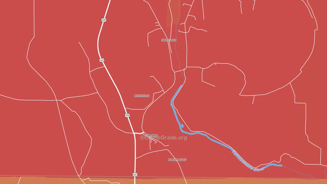Glendora, MS Map of Murder Rates