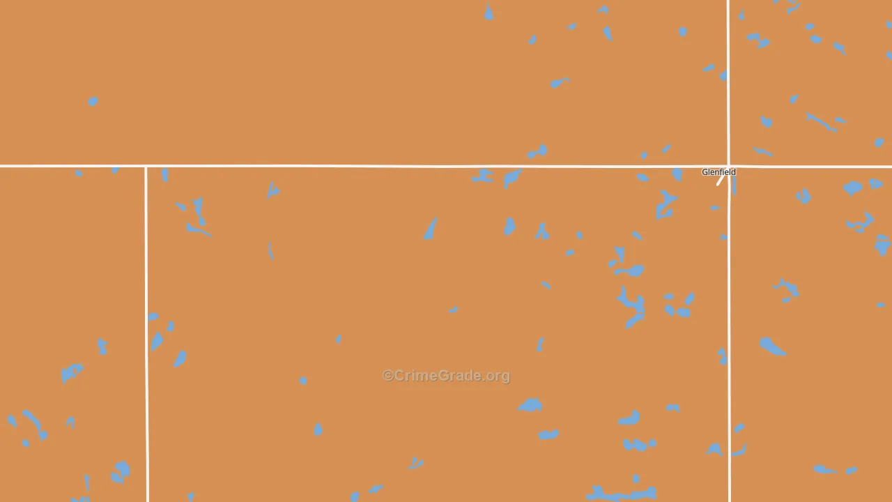 Glenfield, ND Map of Murder Rates
