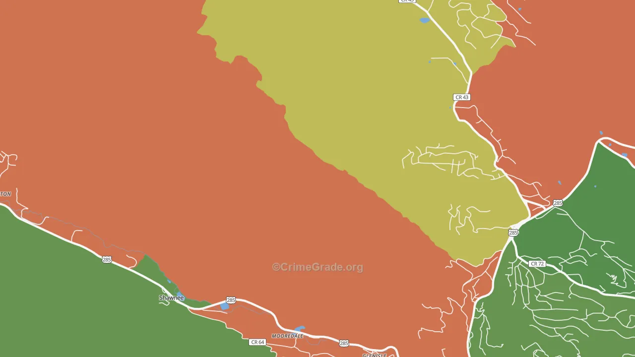 Glenisle, CO Map of Murder Rates