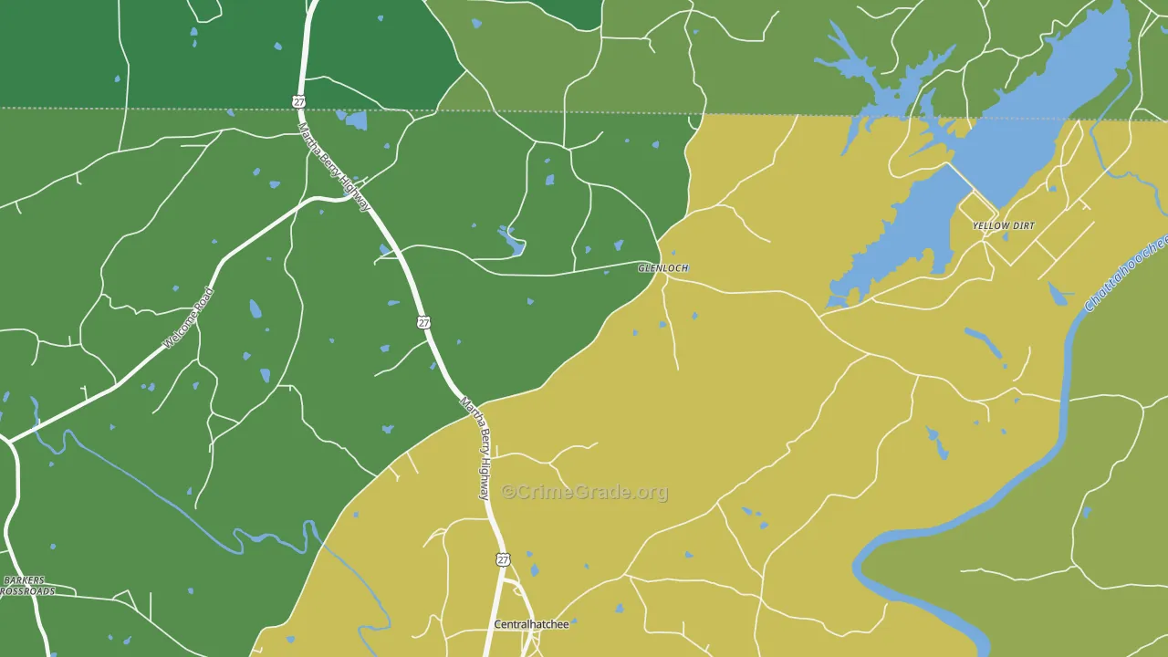 Glenloch, GA Map of Murder Rates