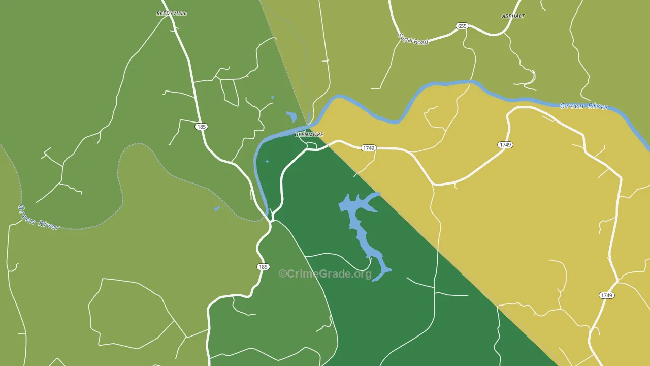Glenmore, KY Map of Murder Rates