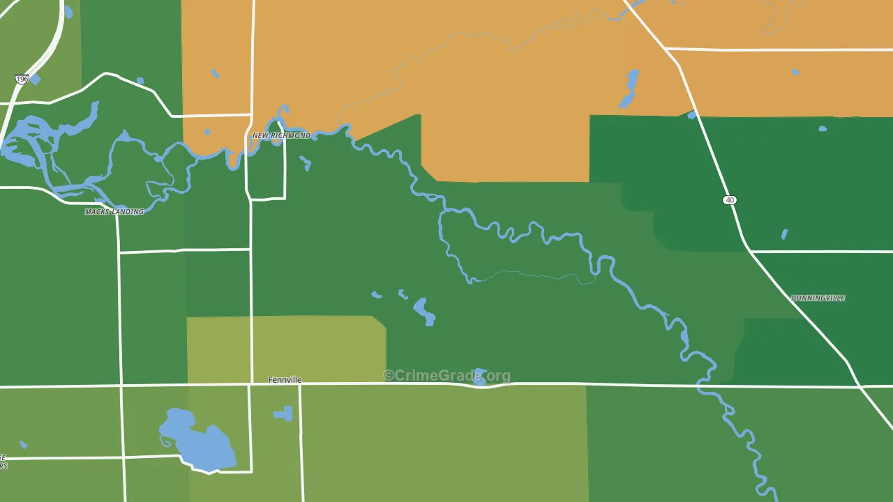 Glenn, MI Map of Murder Rates